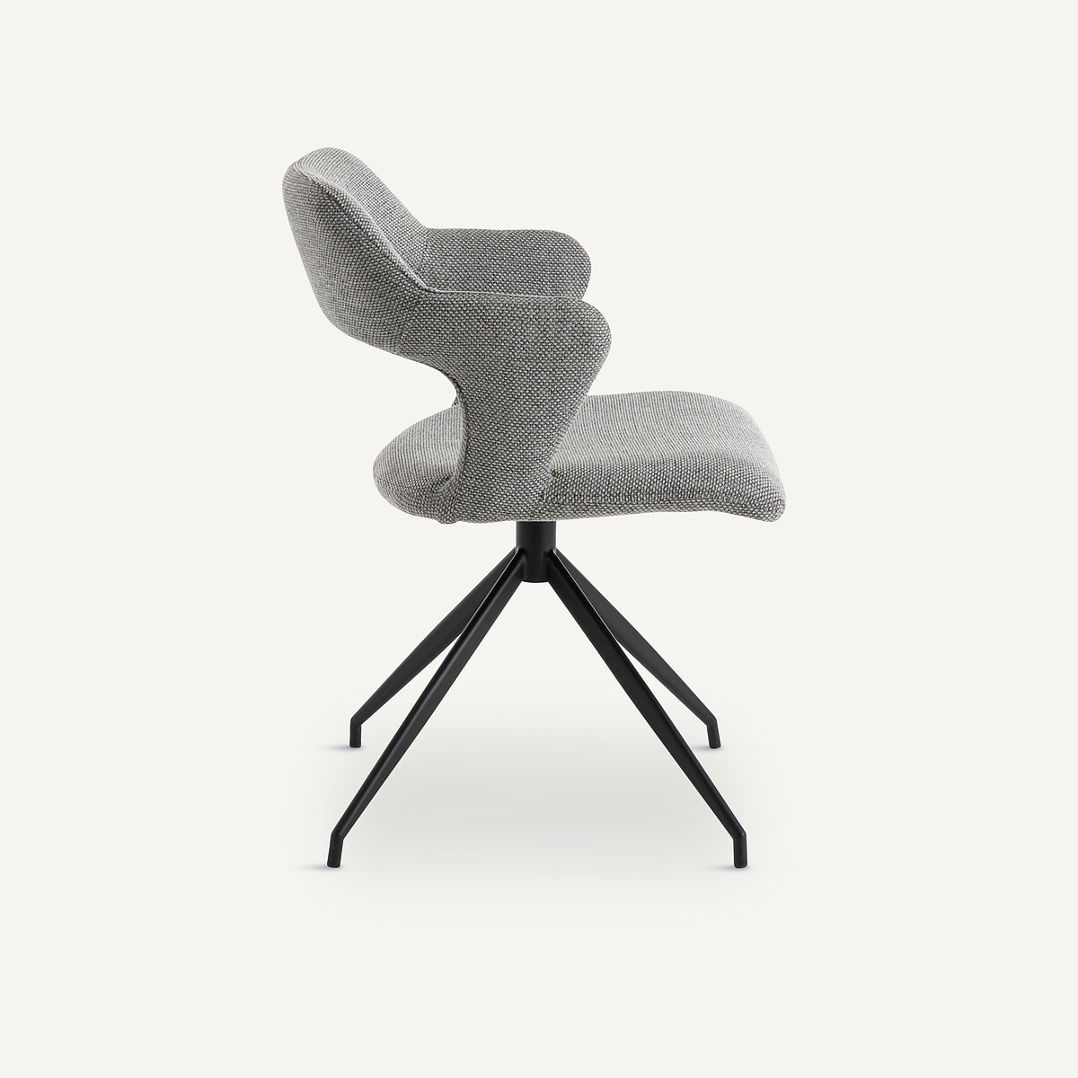 Fauteuil de table pivotant Asyar gris argent, AM.PM