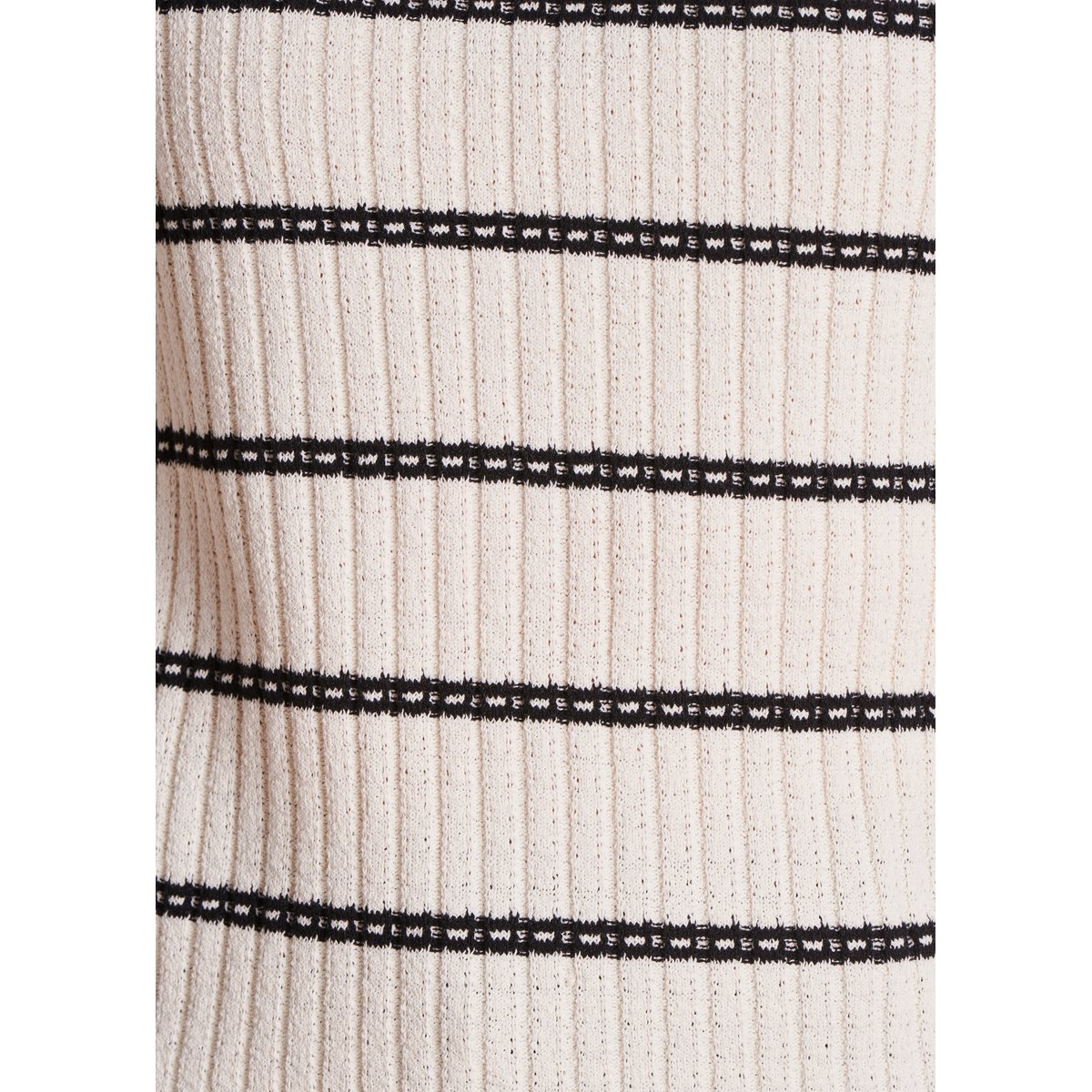 Pull marinière en coton biologique avec boutons bijou sahara/noir, LA FEE MARABOUTEE