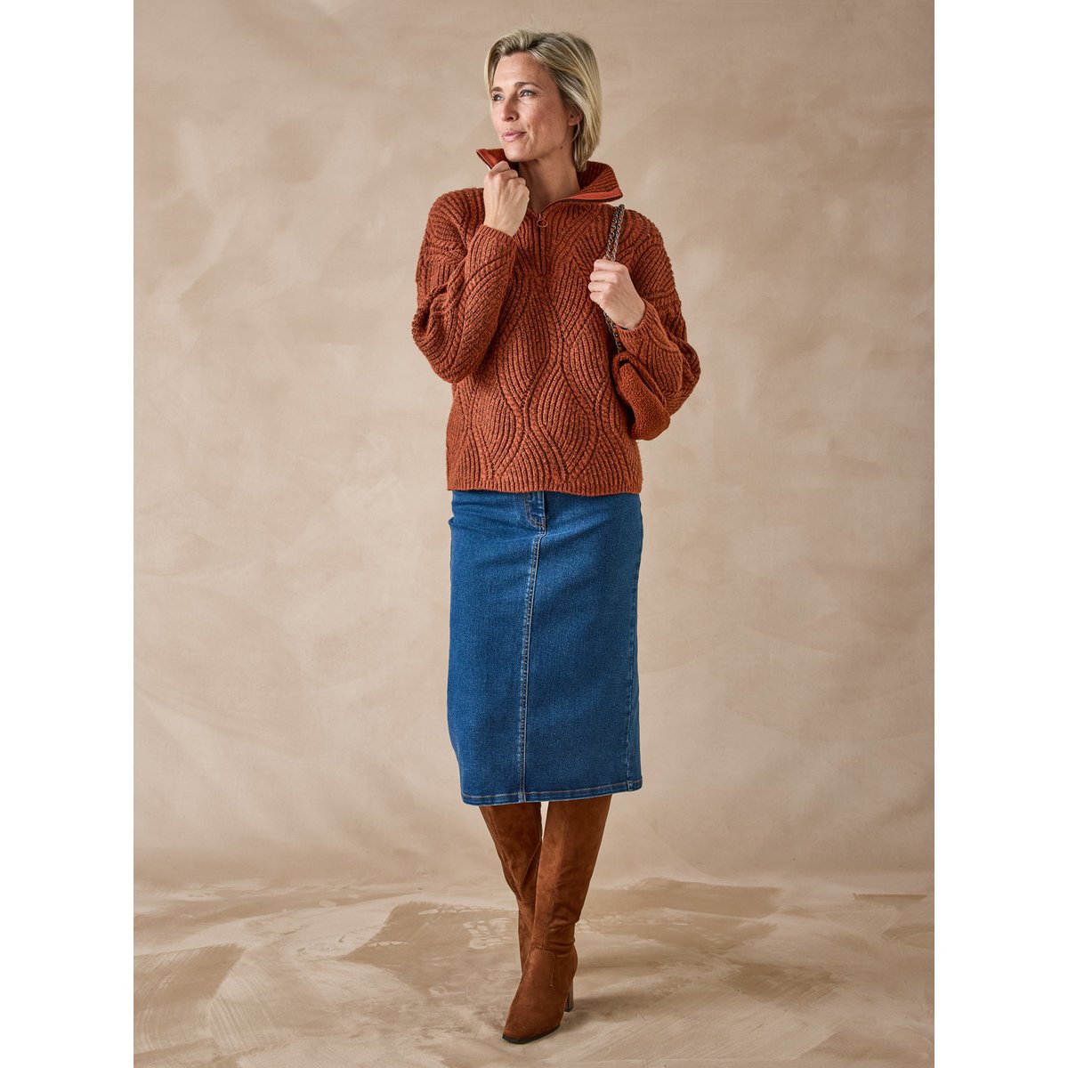 Pull camionneur fantaisie et bonnet potiron, DAXON