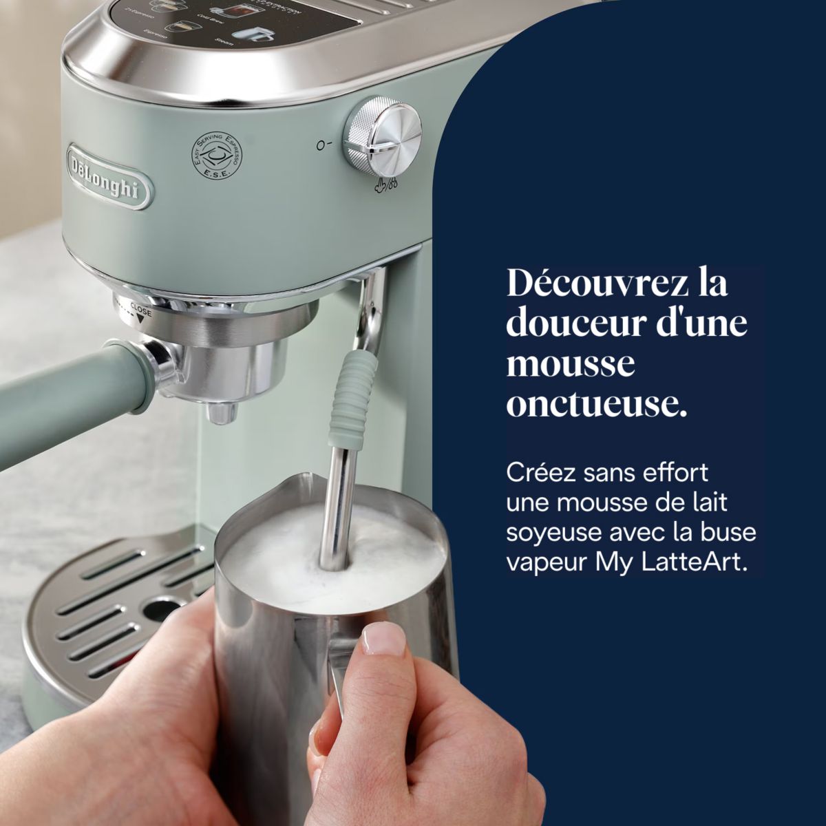 Machine à expresso EC890.GR Dedica Duo Verte couleur unique, DELONGHI