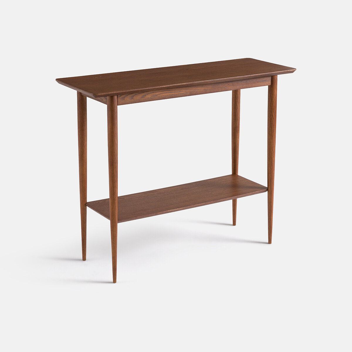 Console double plateau, plaqué frêne, Lussan teinté coloris noyer, LA REDOUTE INTERIEURS