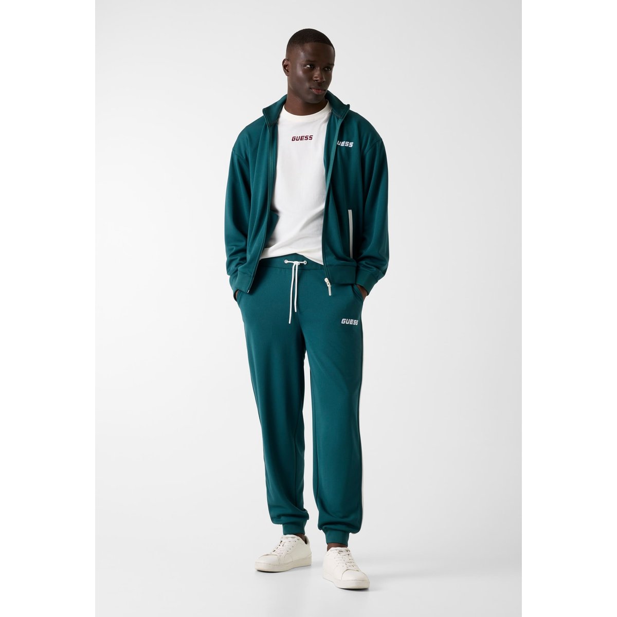 Pantalon Logo bleu sarcelle, GUESS