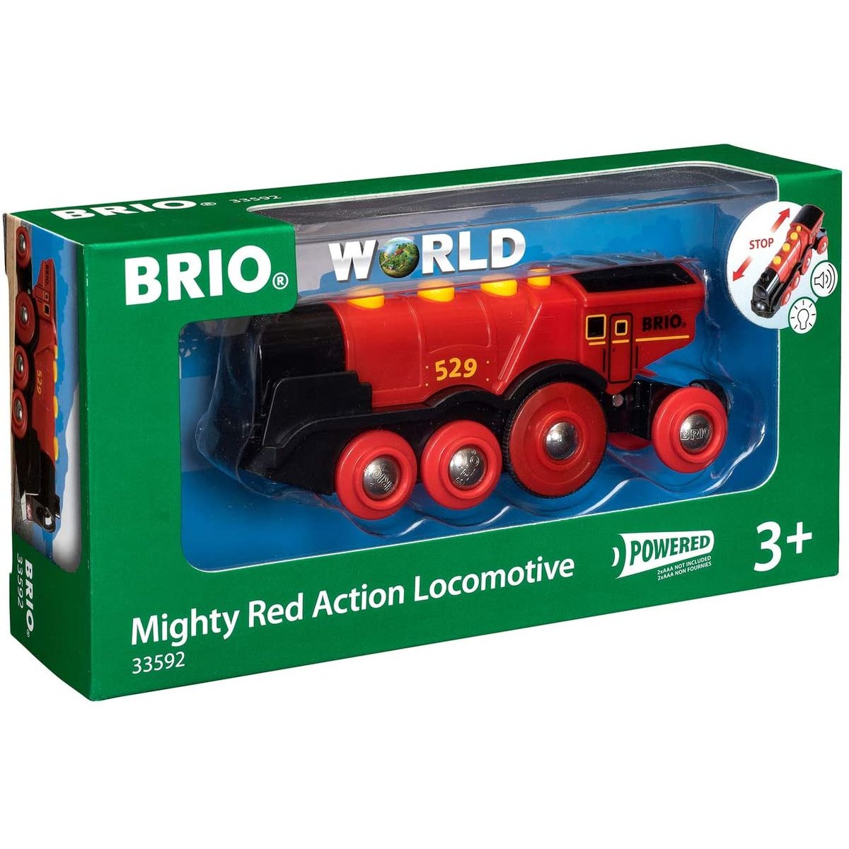 Locomotive puissante à piles rouge, BRIO