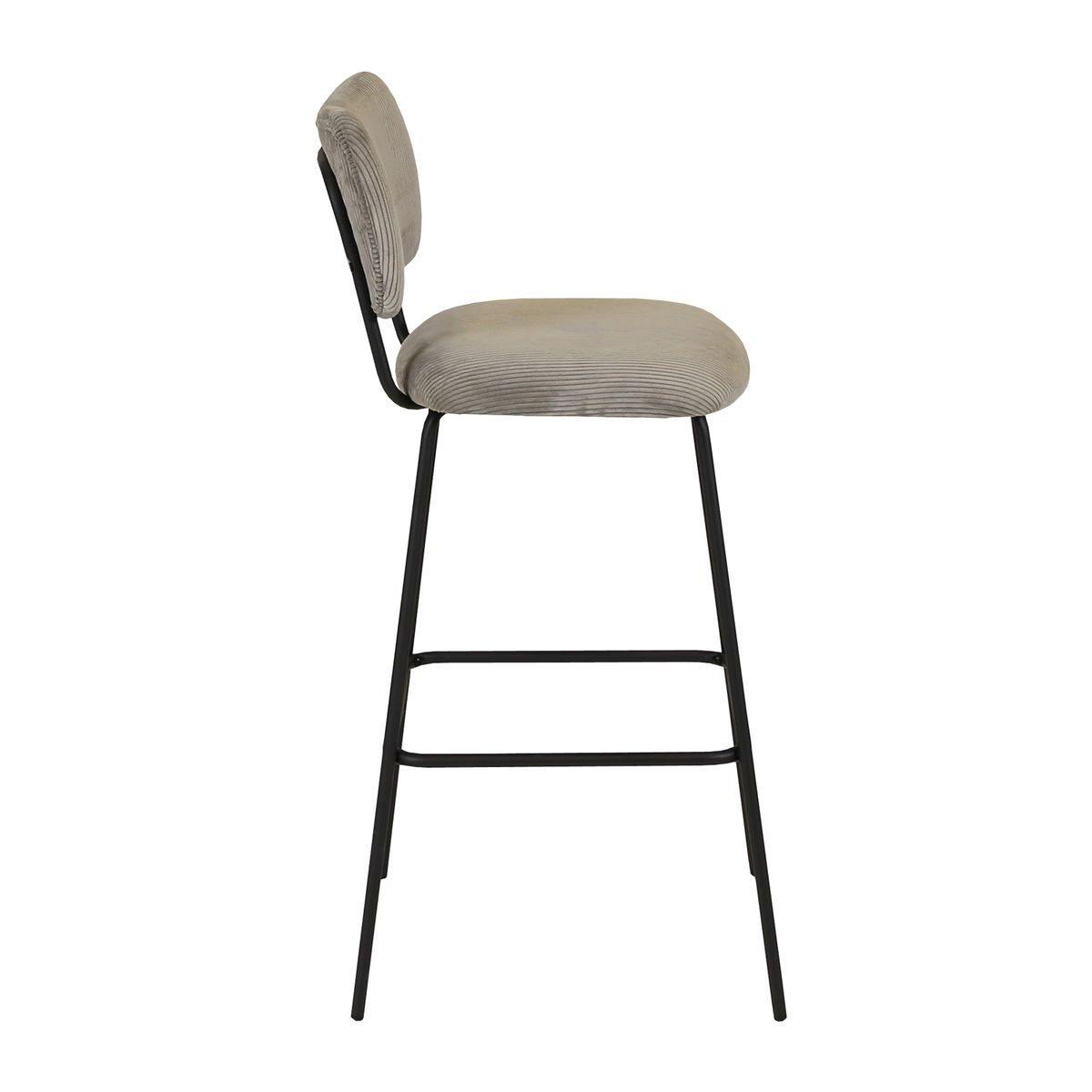 Chaise snack velours côtelé gris acier, ZAGO
