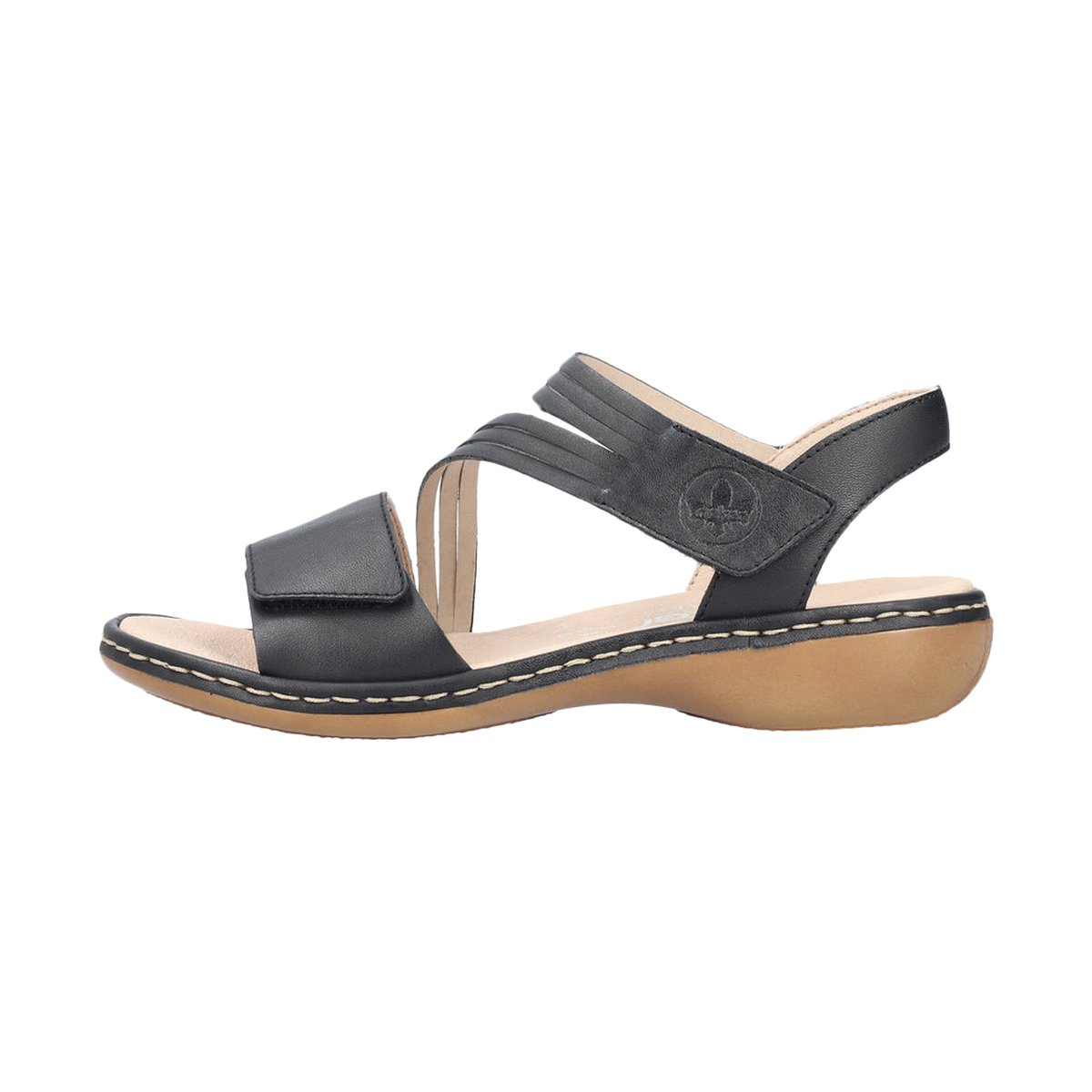 Sandales Cuir Lugano noir, RIEKER