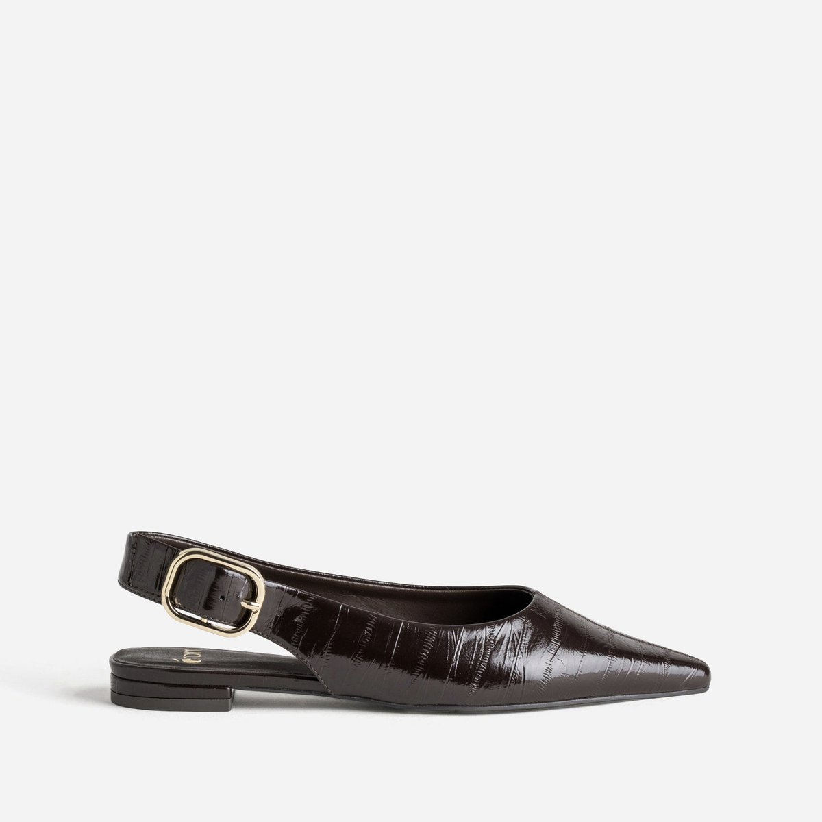 Ballerine en cuir BRUNE animal, ERAM
