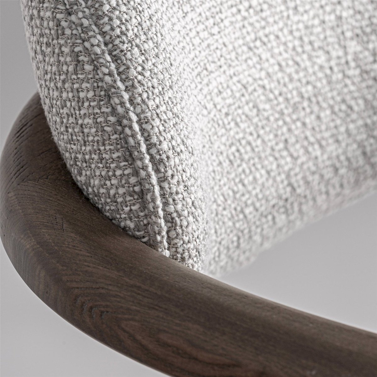 Tabouret haut en bois de frêne gris et bois brun, RECOLLECTION