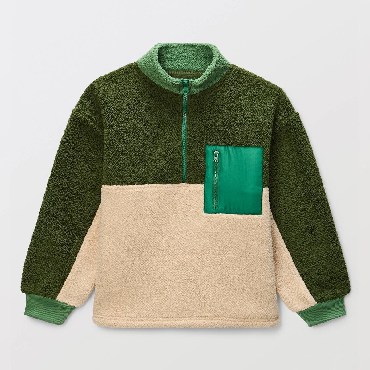 Pull en polaire avec poche frene, MONOPRIX