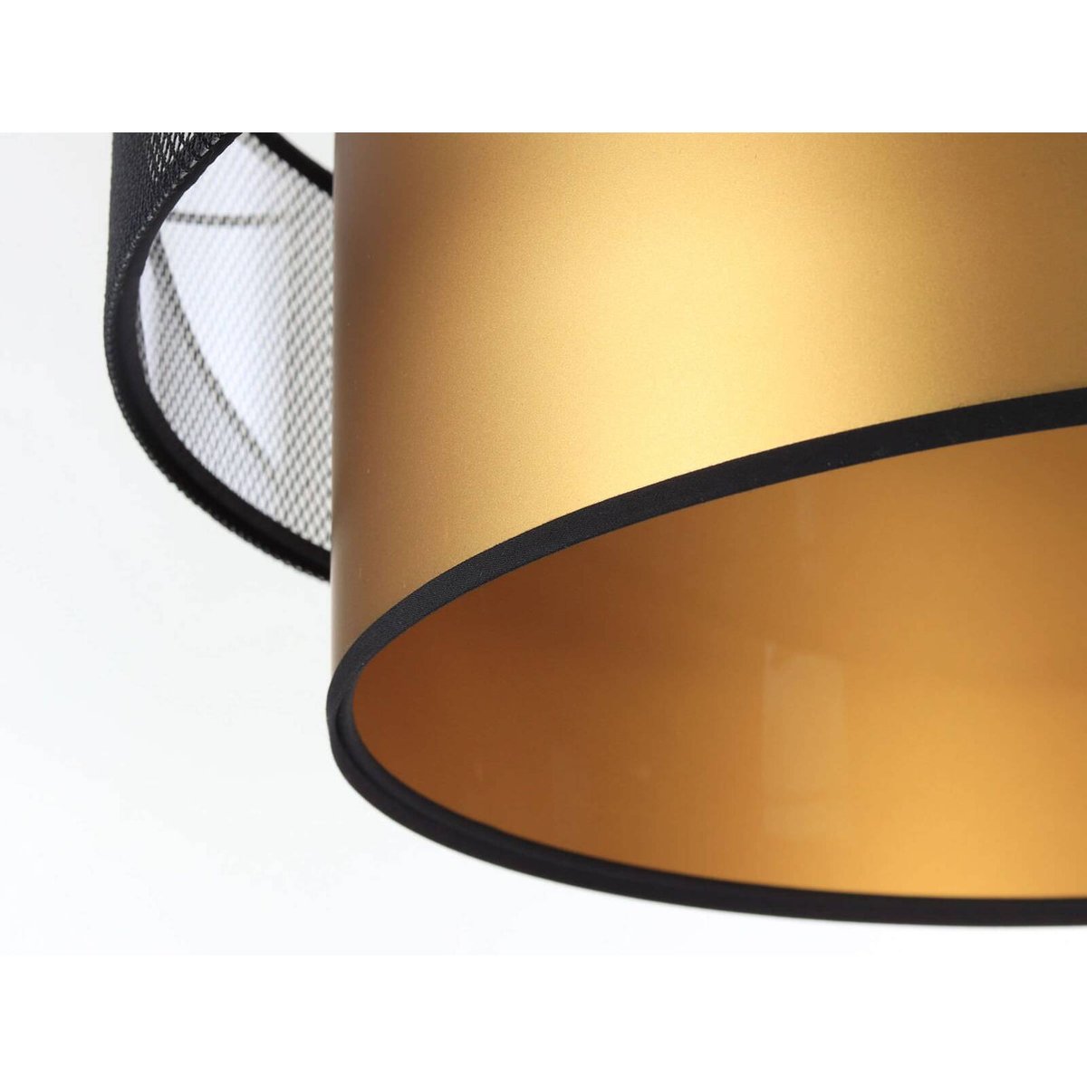 Suspension en tissu, DUO ÉLÉGANT filet noir et doré satiné et brillant, BPS KONCEPT