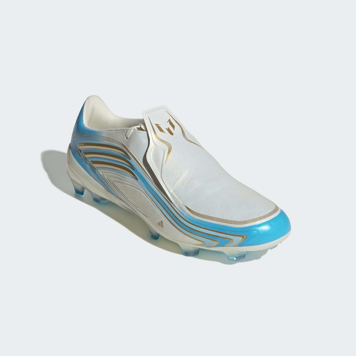 Chaussure De Football F50 Messi Pro Terrain Souple Chaussure De Football F50 Messi Pro Terrain Souple ivory / semi blue burst / icey blue, adidas Performance
