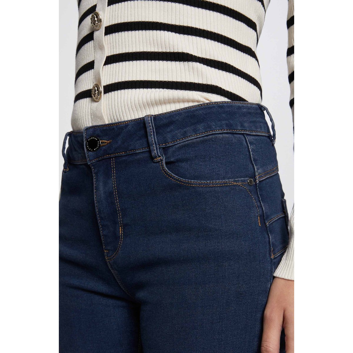Jeans slim taille standard jean brut, MORGAN