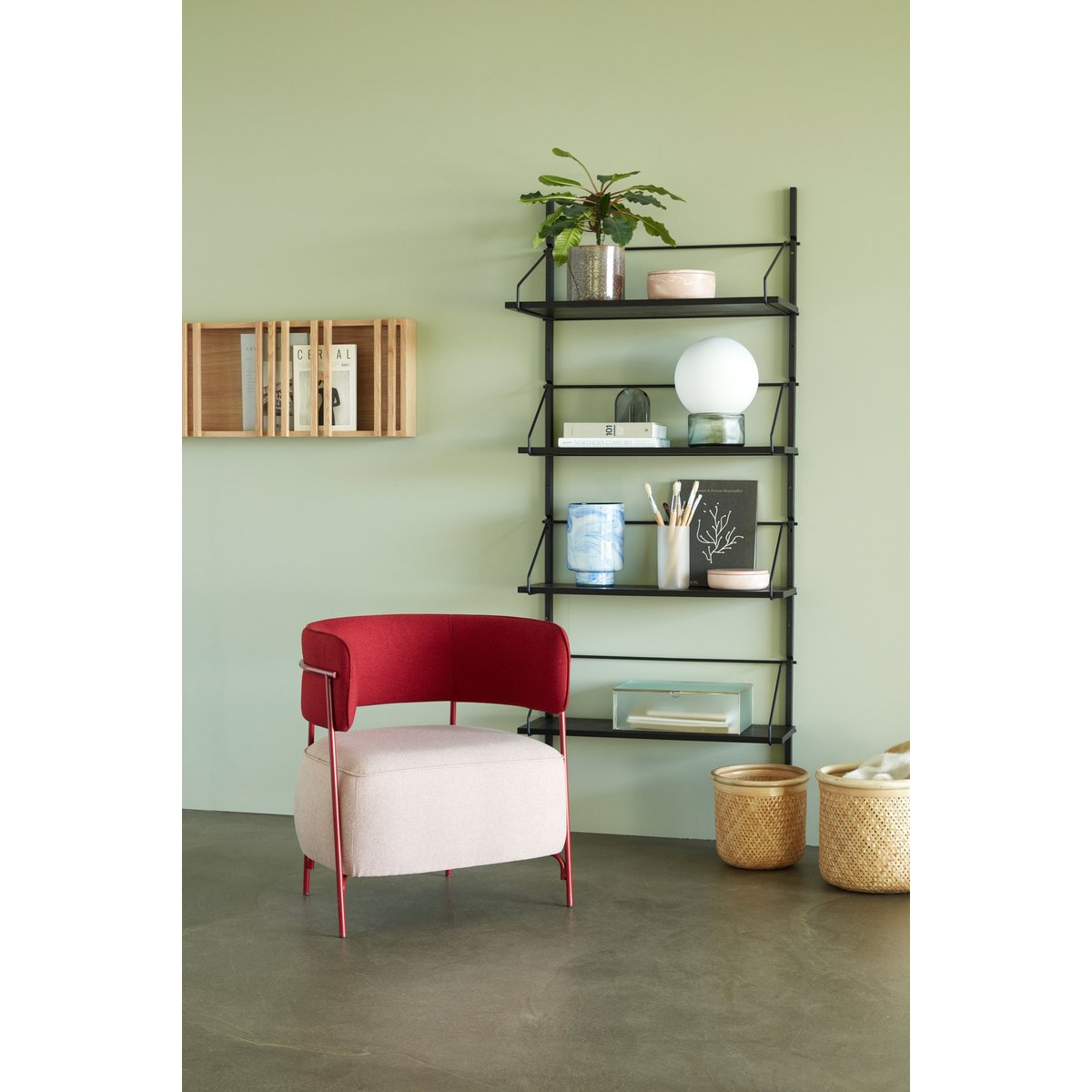 Lampe de table en verre SPHERE vert, HUBSCH