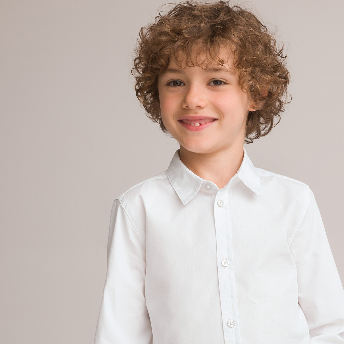 Chemise manches longues blanc, LA REDOUTE COLLECTIONS