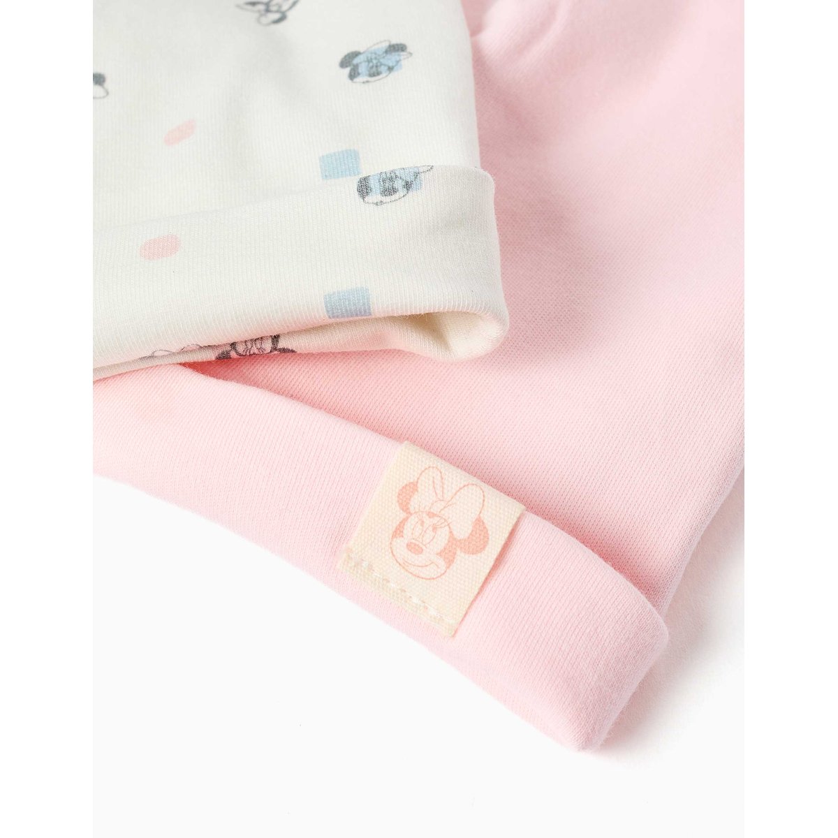 Lot de 2 bonnets en coton avec motif Minnie rose, ZIPPY