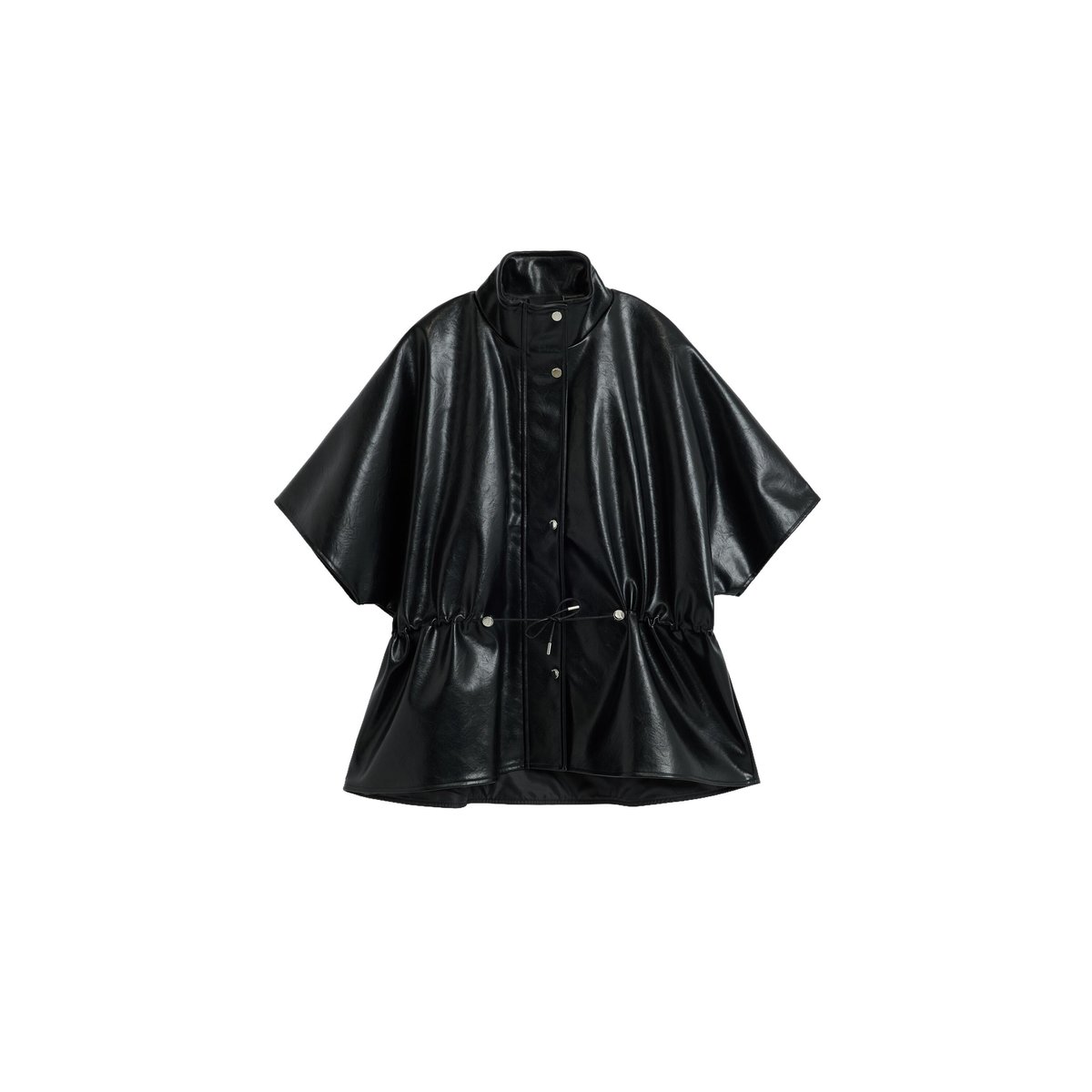 Poncho effet cuir noir, DESIGUAL