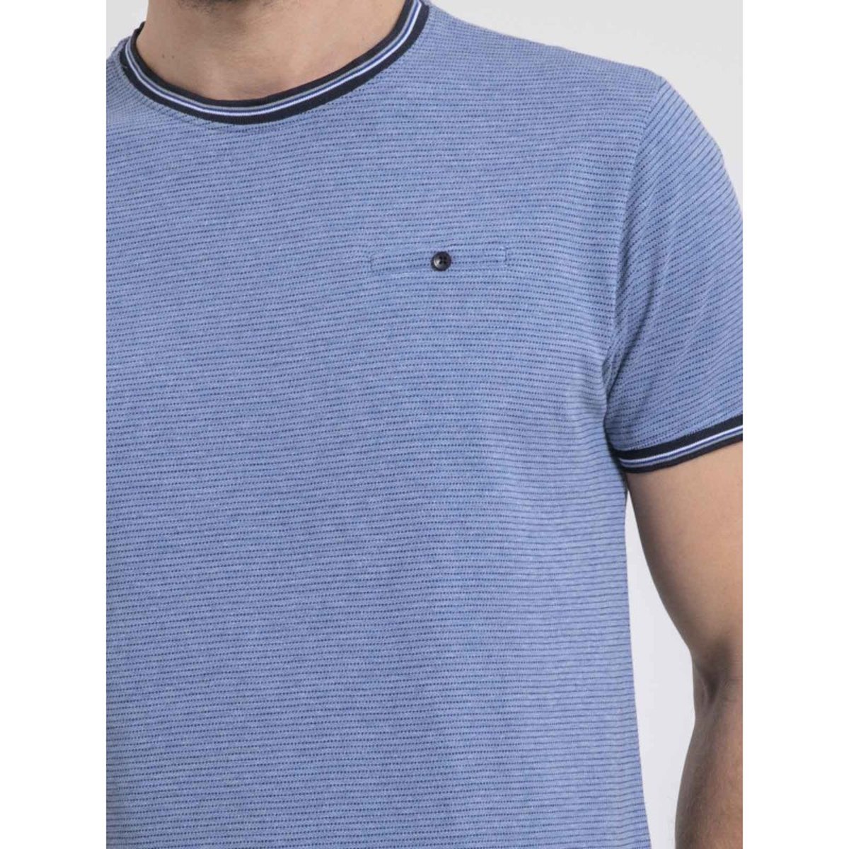 T-shirt Col Rond Pur Coton Nilosun bleu, RITCHIE