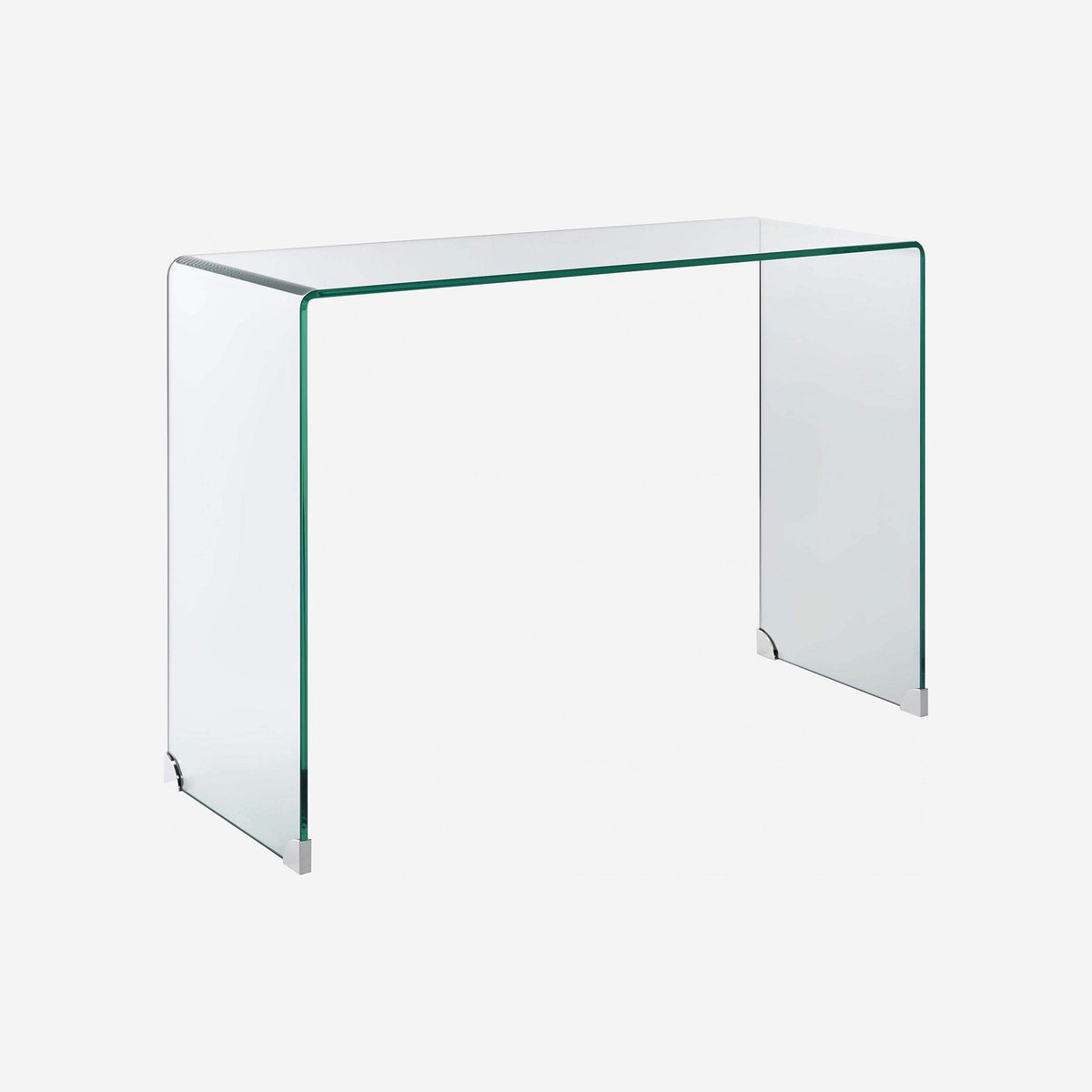 Table console verre trempé GALA transparent, HABITAT