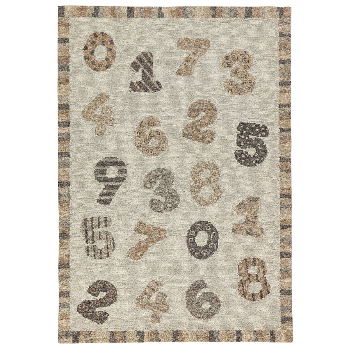 Tapis pour enfants  avec motif à numéro - NATUR KIDS blanc, THEKO