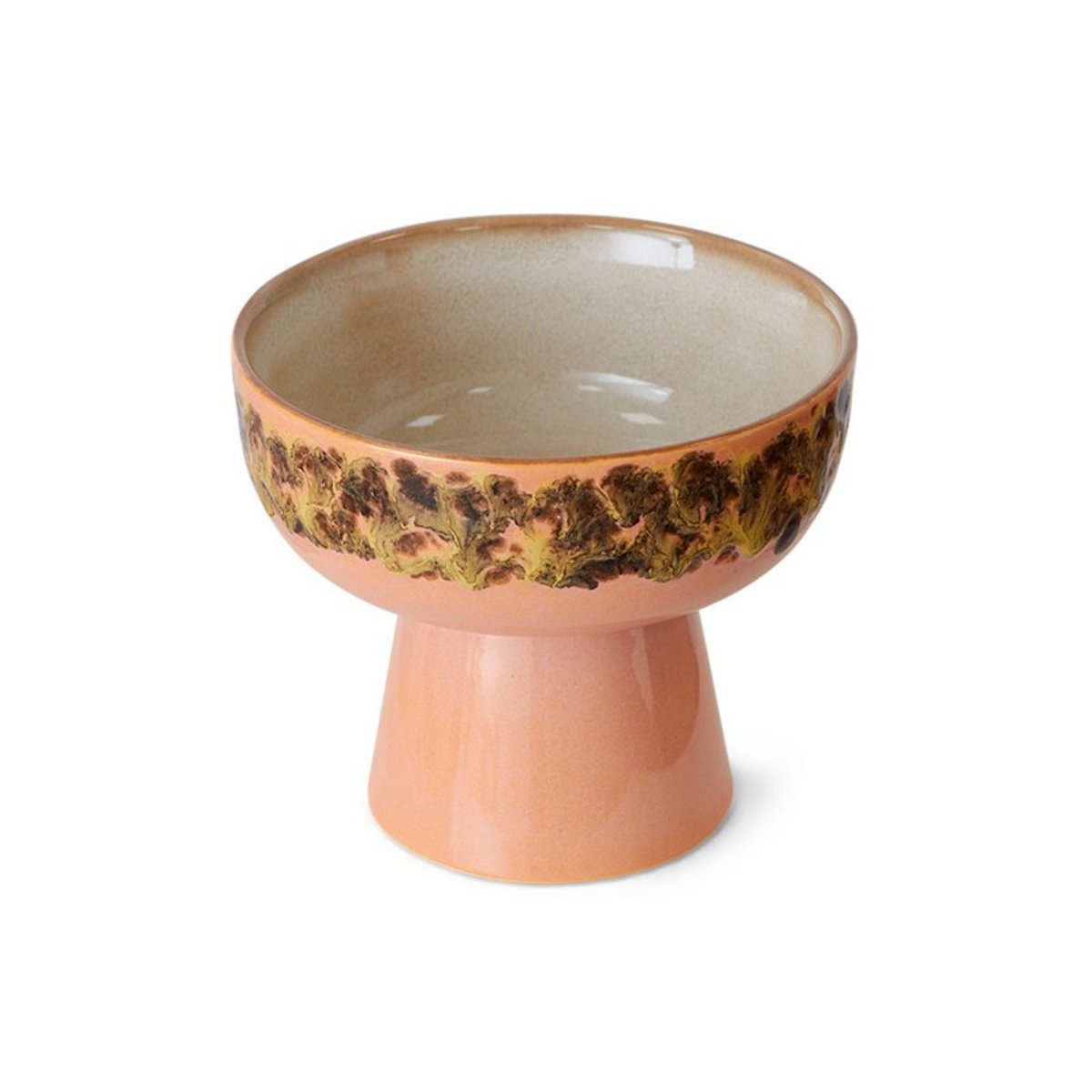 Bol sur pied céramique tapas Lush rose nude, HKLIVING