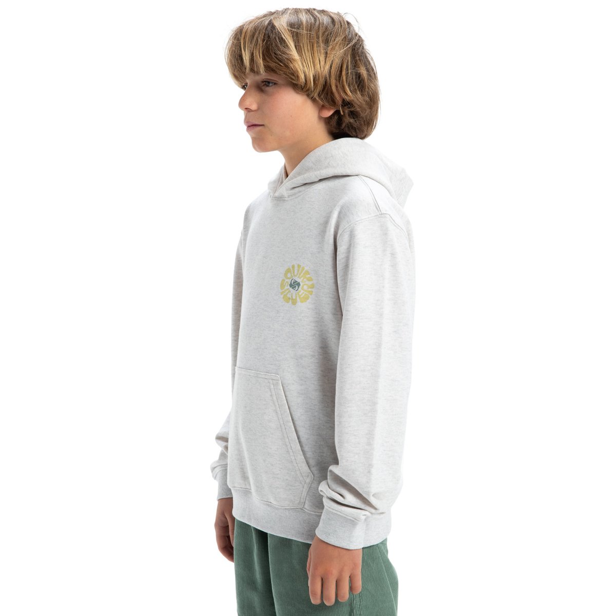 Sweat à capuche GRAPHIC gris white marble heather, QUIKSILVER