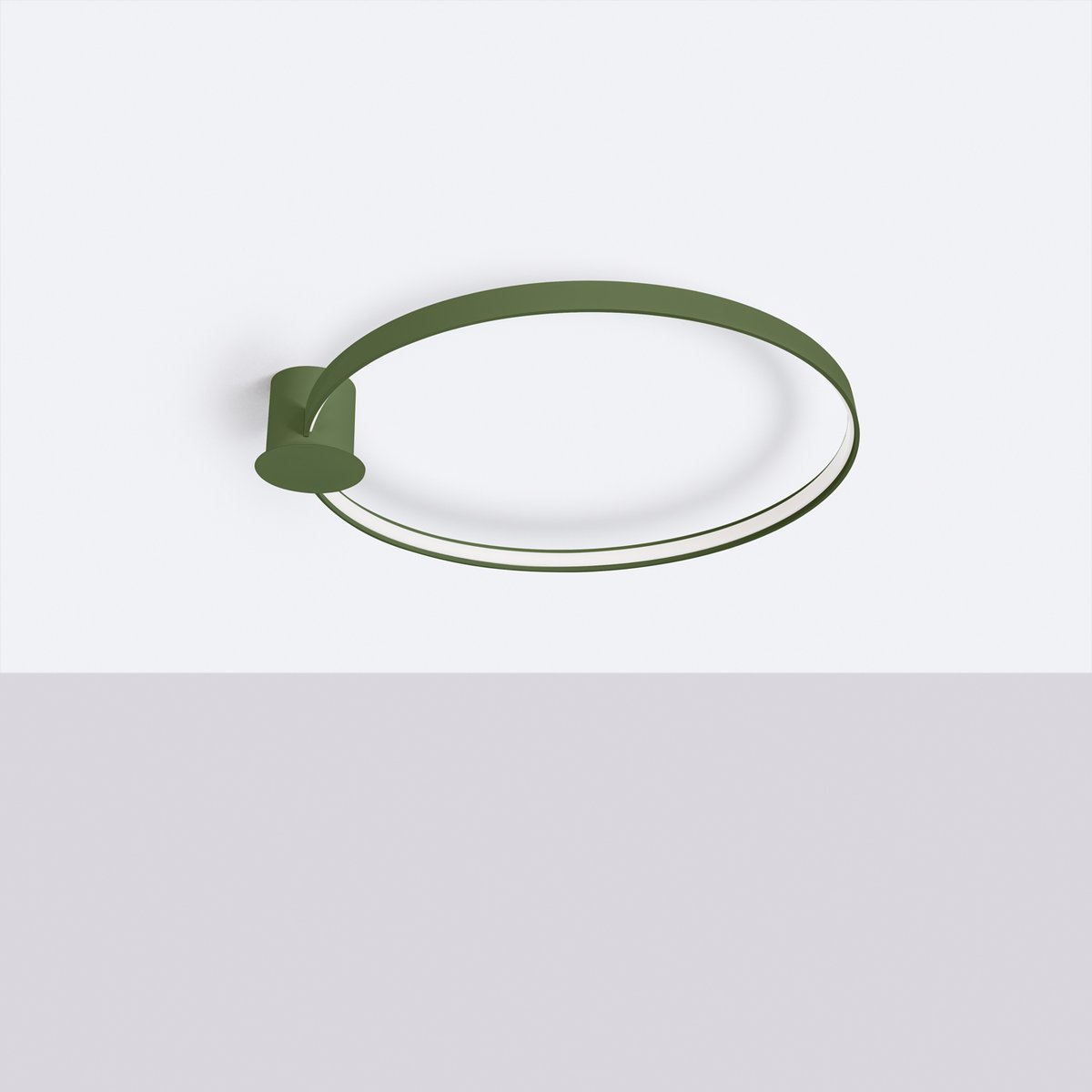 Plafonnier Aluminium Vert Olive LED 1 Rio vert olive, EDEN