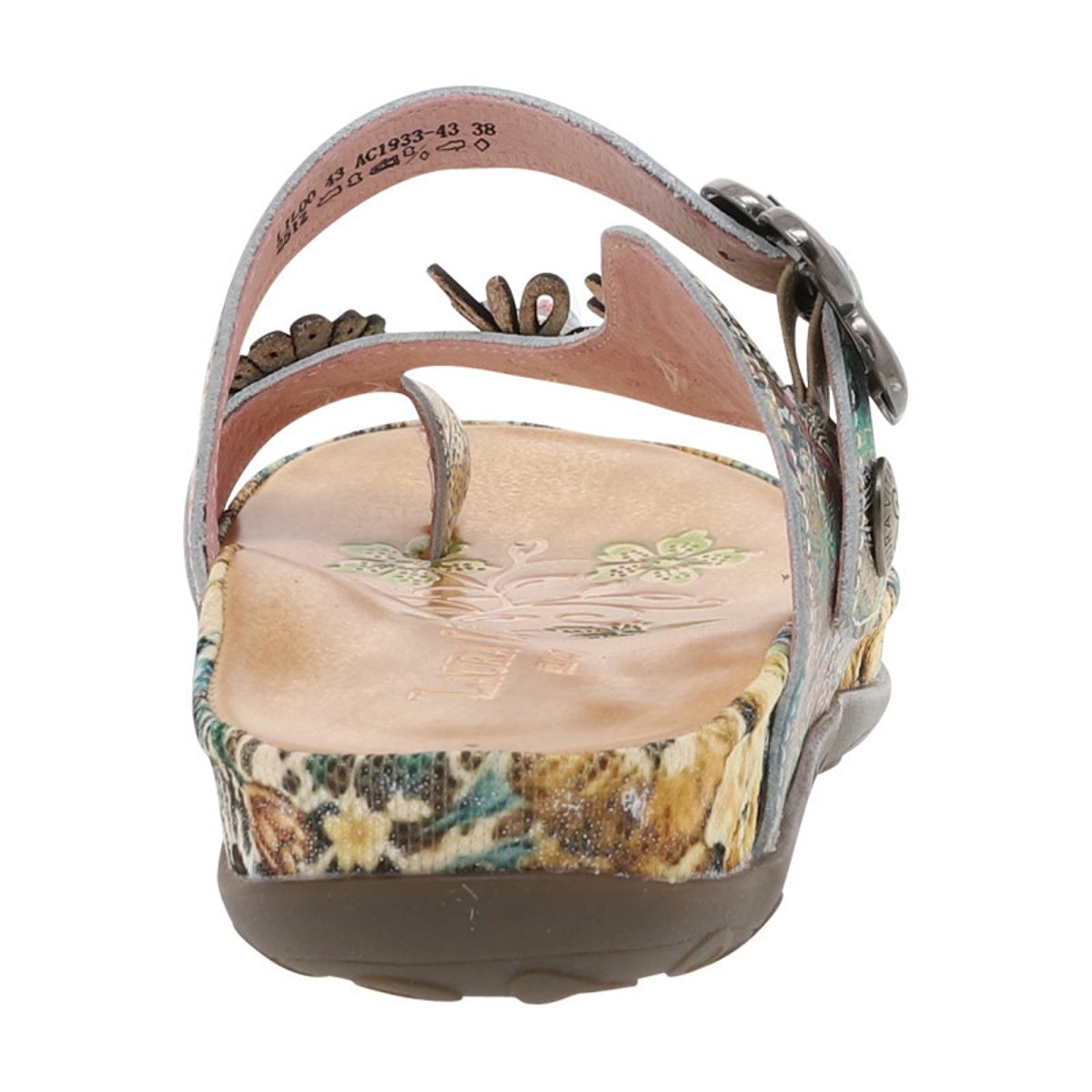 Mules en cuir beiges à semelle plat avec un soufflets élastiqués beige, LAURA VITA