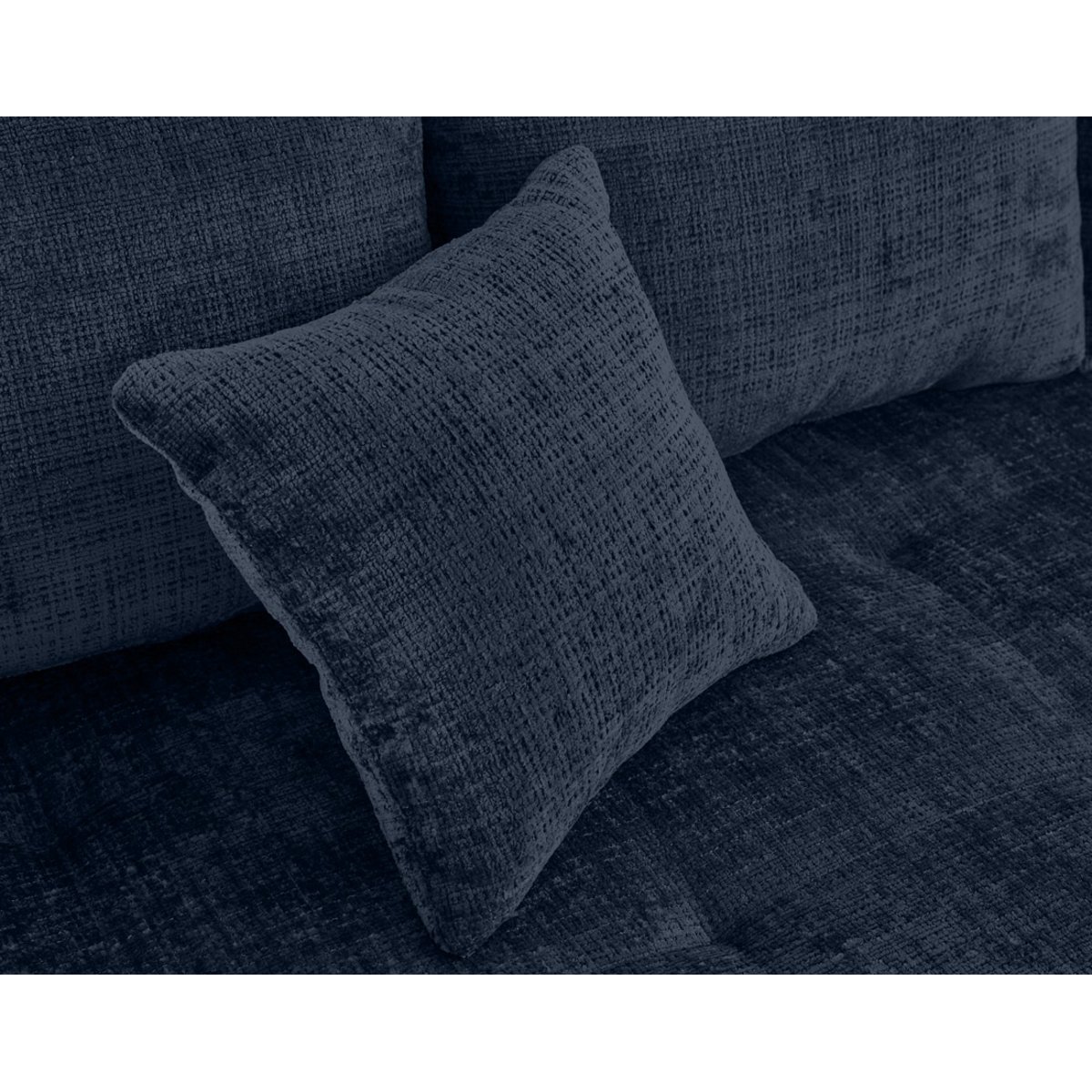Rune - Ensemble de canapés droits 2+3 places velours texturé bleu, BEST MOBILIER