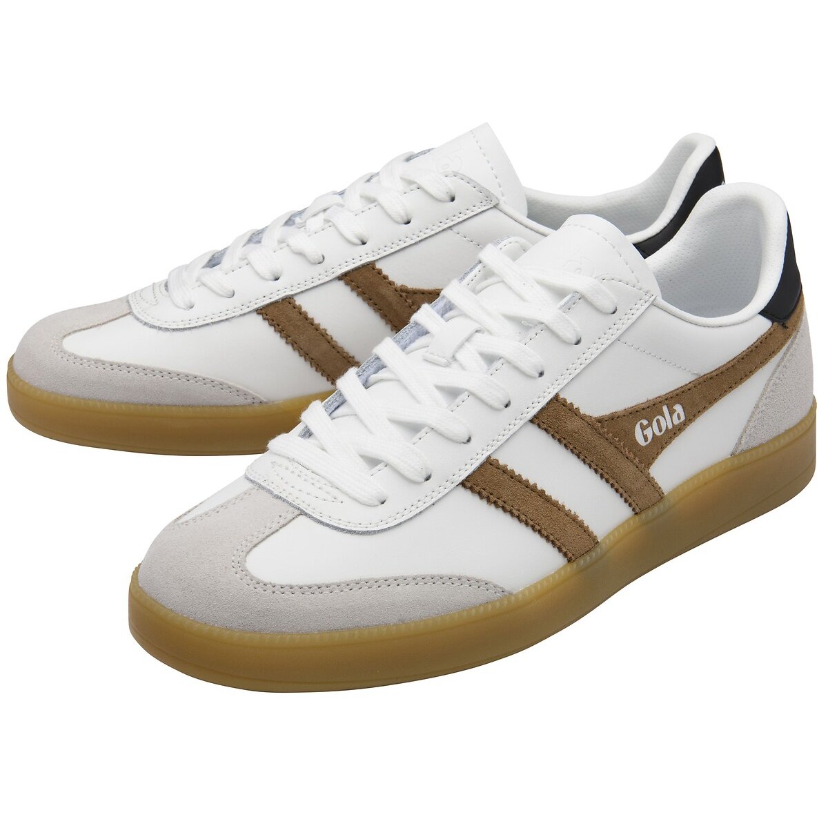 Baskets Viper Leather blanc/marron, GOLA