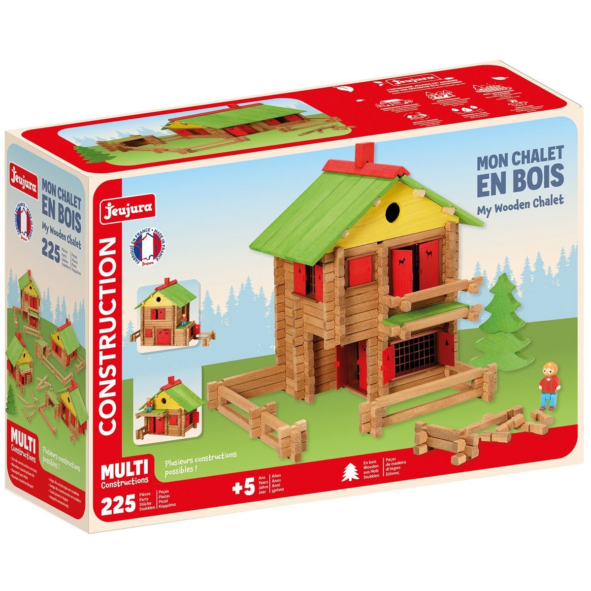 Mon chalet en bois 225 pièces marron, JEUJURA