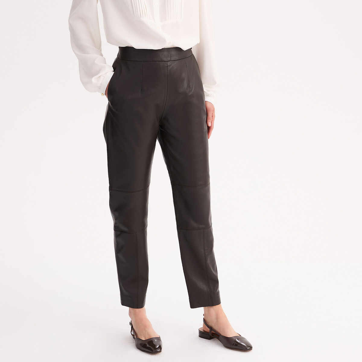 Pantaloni 7 8 In Pelle Di Montone Abbigliamento E Accessori La Redoute