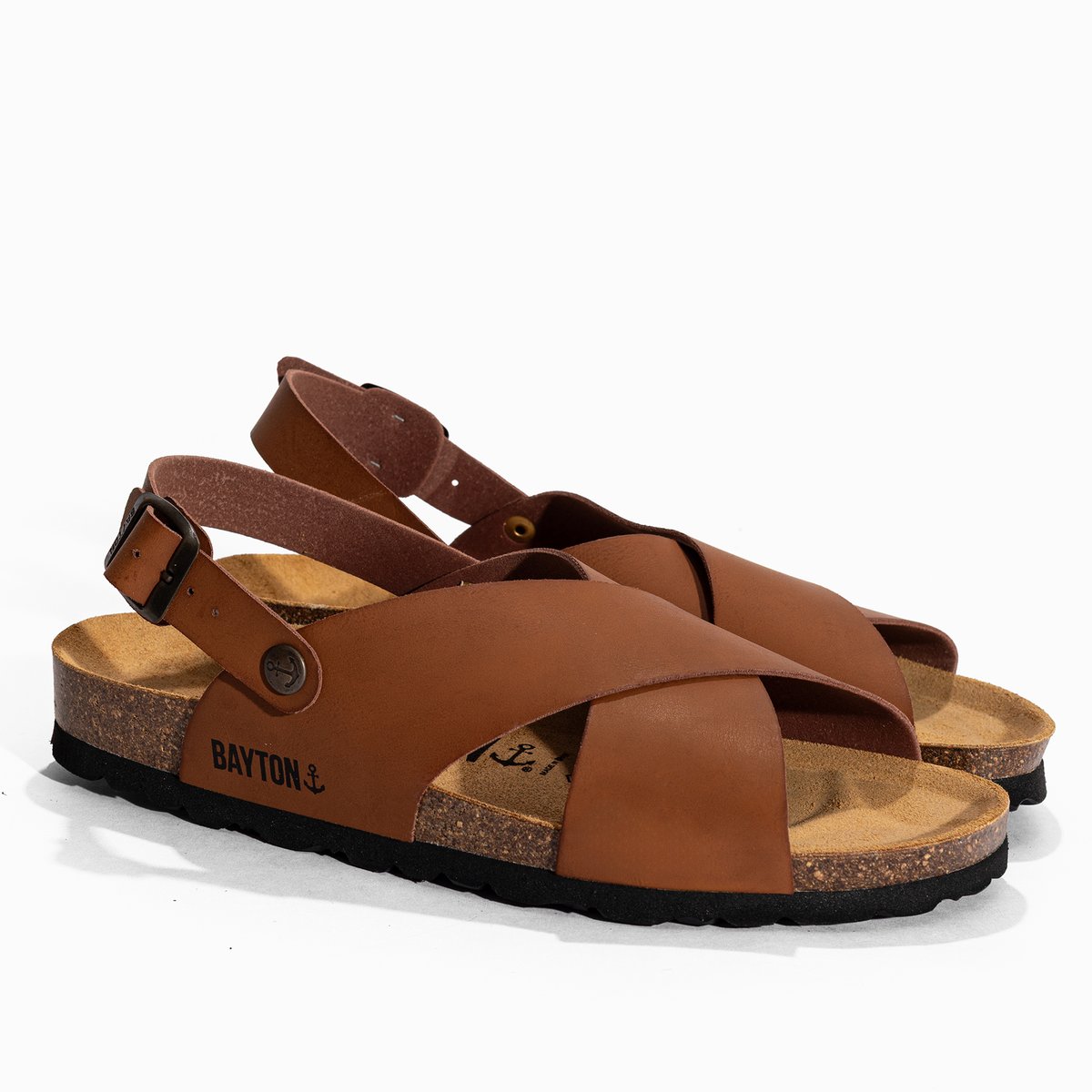 Sandales s TWEED marron, BAYTON