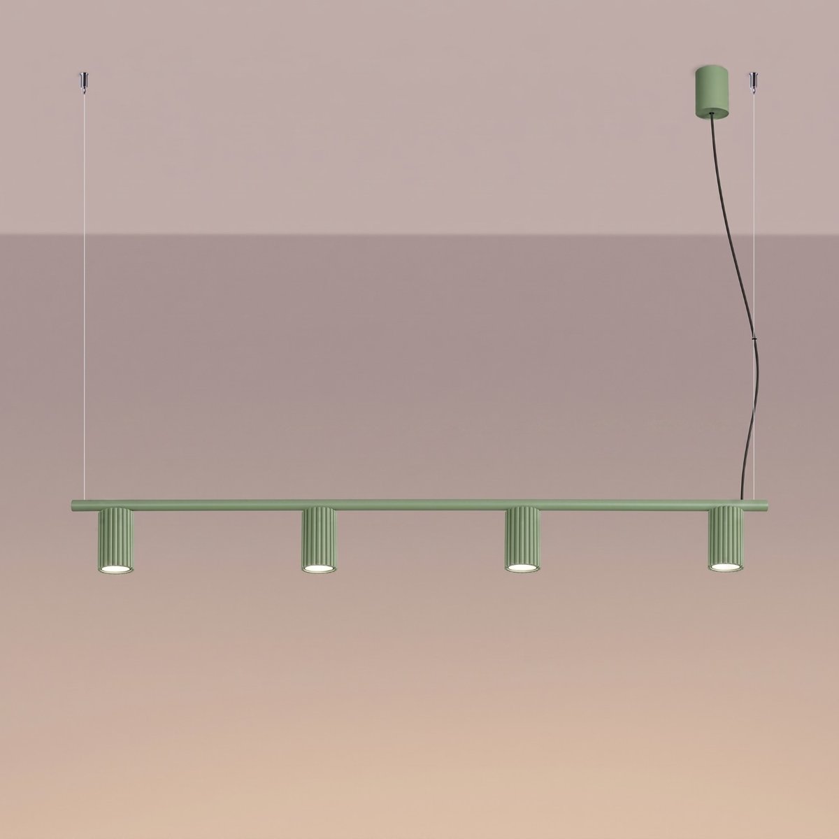Lustre Aluminium Sauge GU10 4 Karbon sauge, EDEN