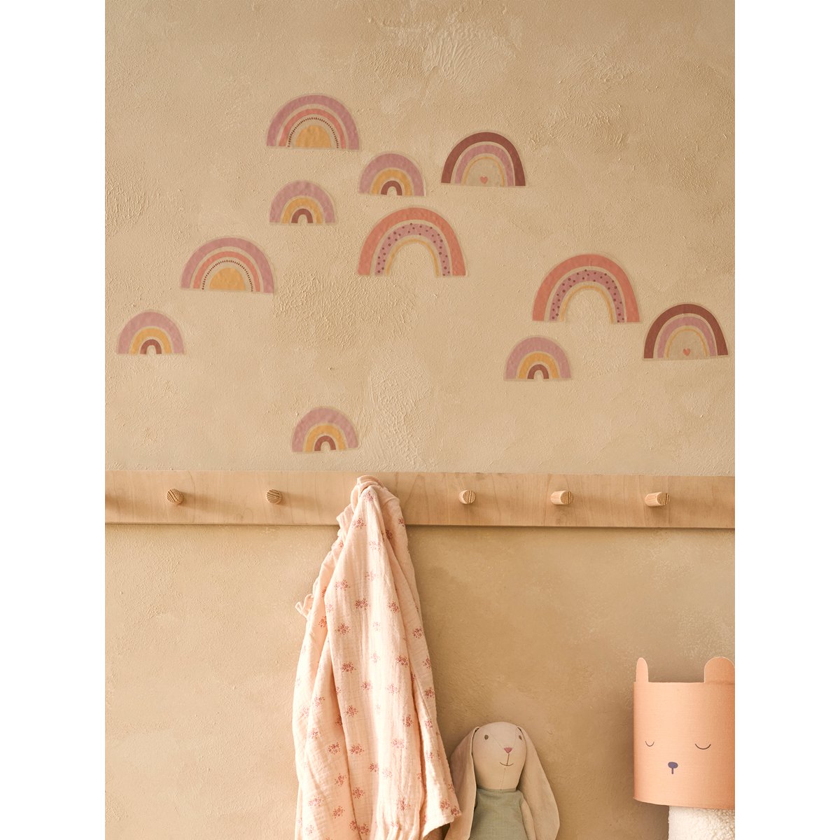 Lot de 20 stickers Arc-en-ciel rose, VERTBAUDET