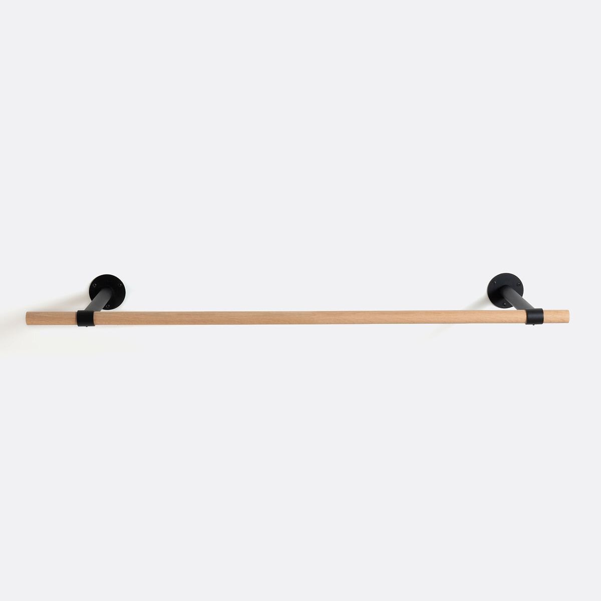Kane Oak and Metal Hanging Rail black/wood, LA REDOUTE INTERIEURS