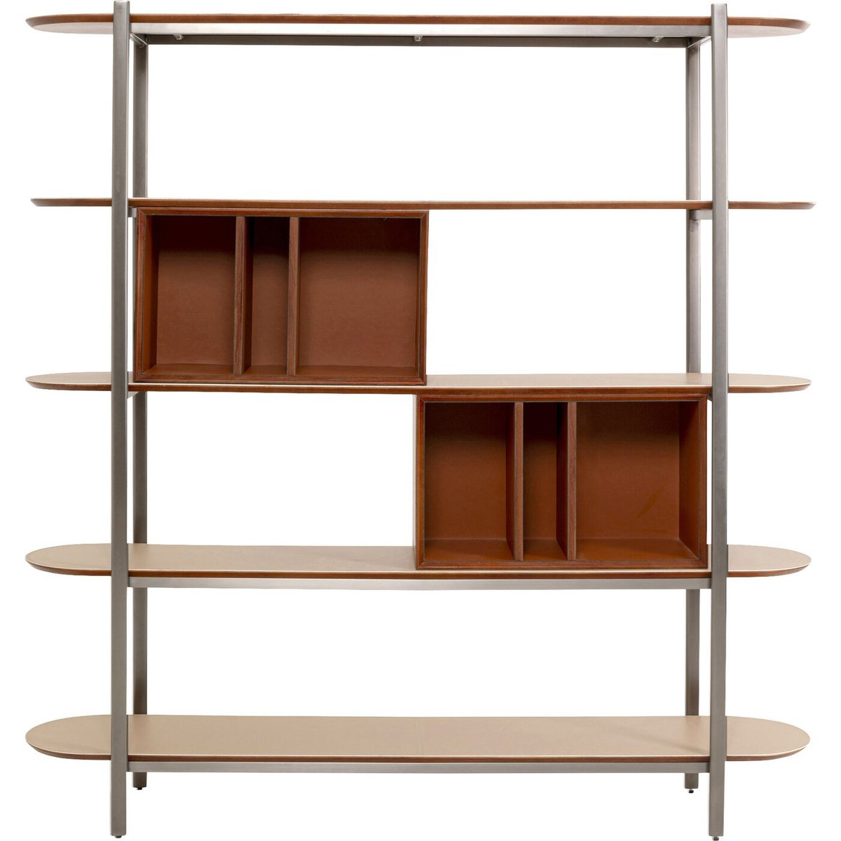 Étagère en simili et noyer, TANGO marron, KARE DESIGN