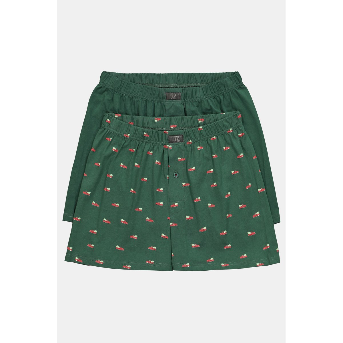 Boxers de Noël, homewear, OEKO-TEX, lot de 2 vert minuit, JP1880