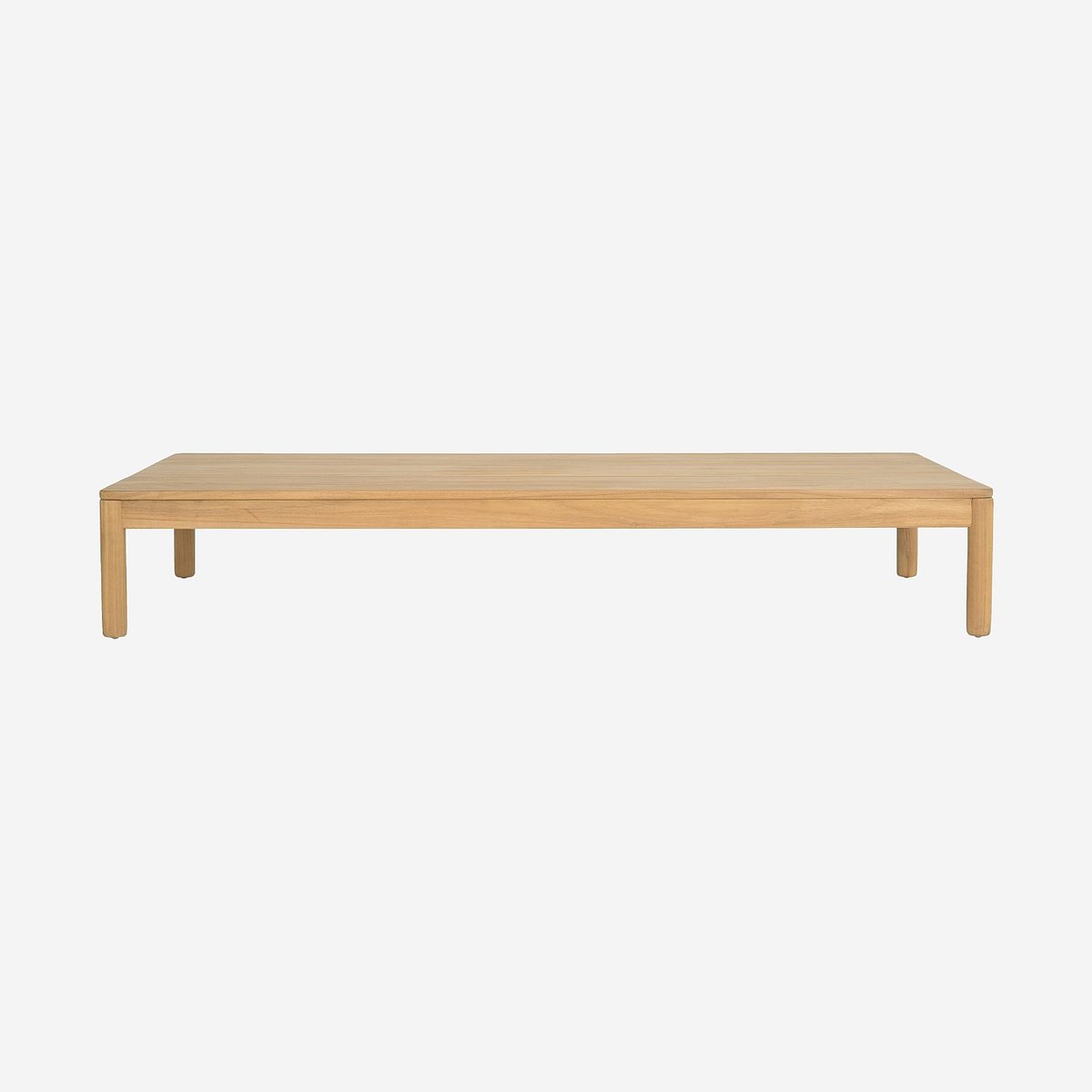 Table basse de jardin en teck massif FIGARI naturel clair, HABITAT