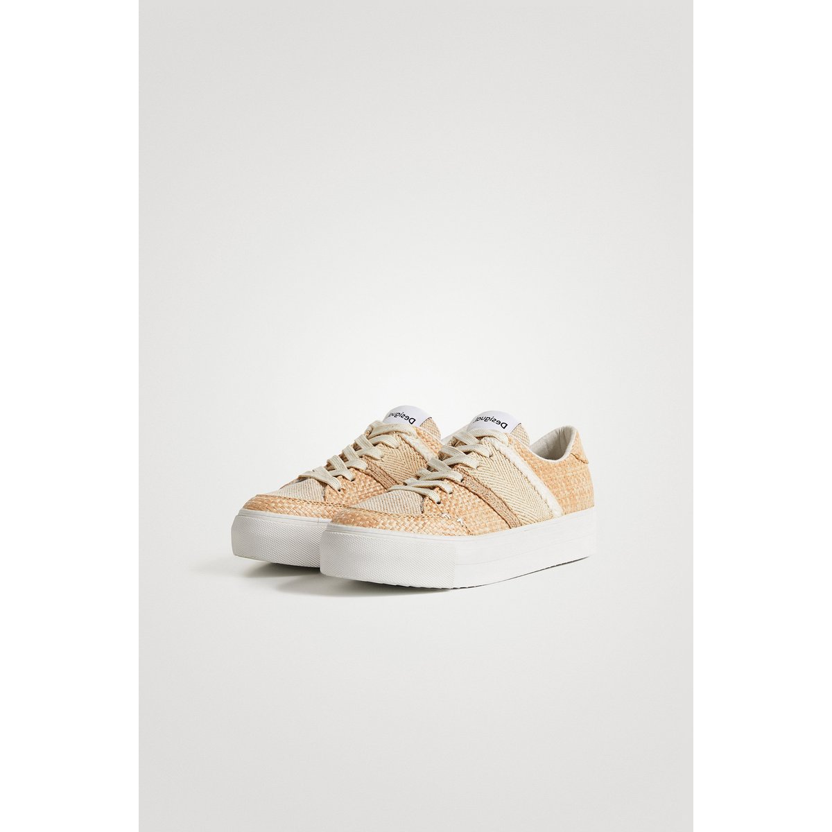 Baskets En Fibres Naturelles blanc, DESIGUAL