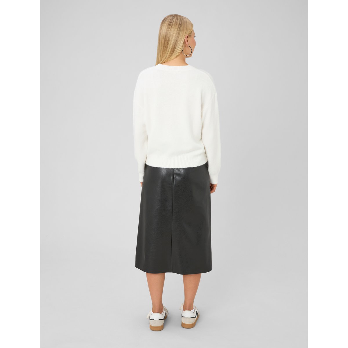 Jupe portefeuille midi noir, BZB