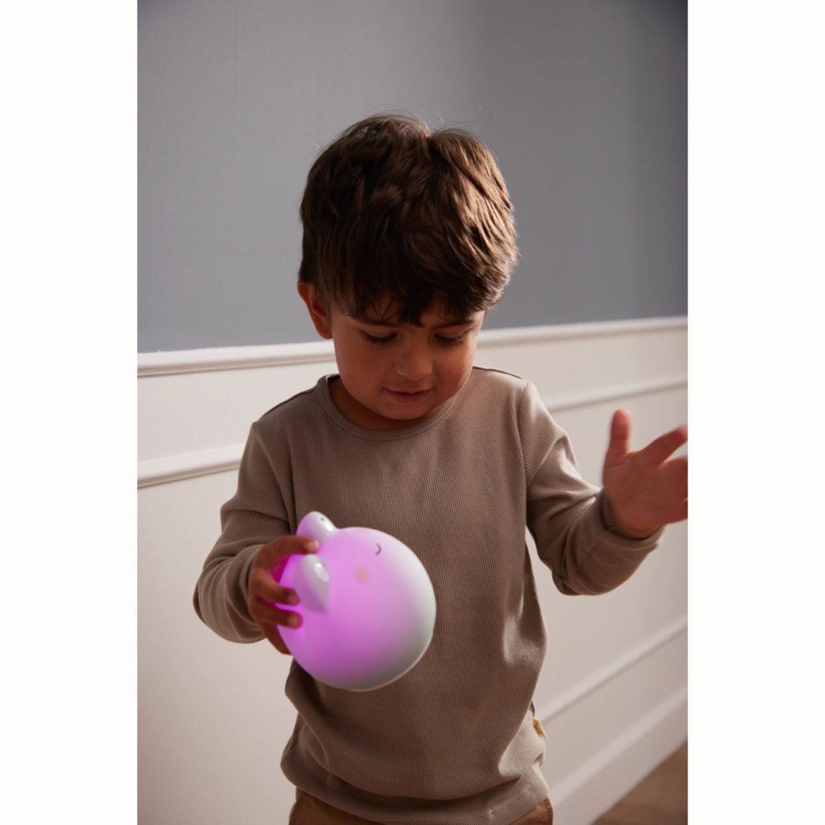 Mini veilleuse LED silicone Christian la baleine vert grenouille, FILIBABBA