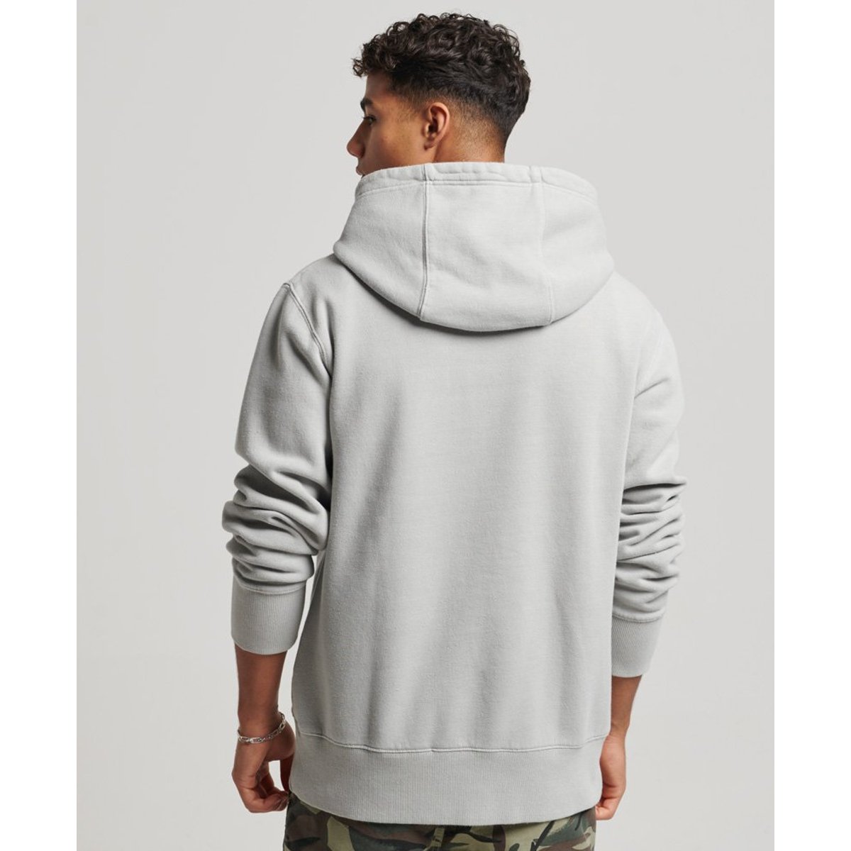 Sweat à capuche délavé Vintage taupe clair, SUPERDRY