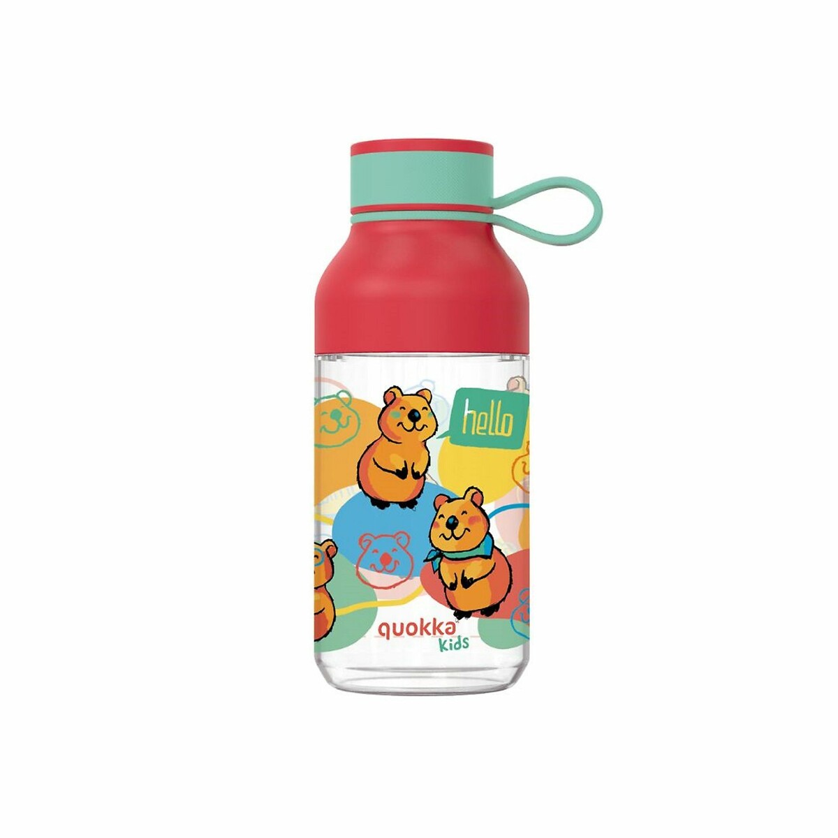 Garrafa Tritan Quokka 430 ml, Smartlunch vermelho, SMARTLUNCH