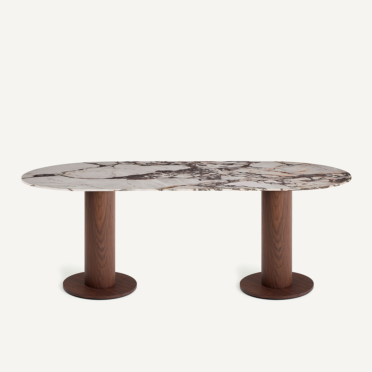 Tablero de mesa ovalado de cerámica L220 cm, Ovalo cerámica mármol ladrillo, AM.PM