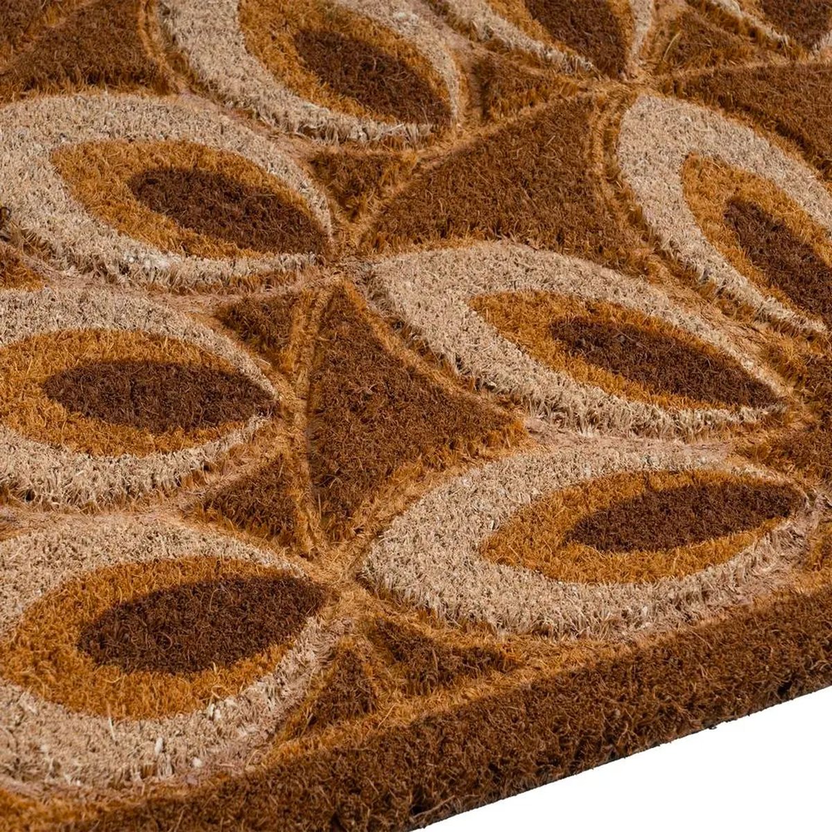 Paillasson coco demi lune 75x45x1.5cm marron, WADIGA