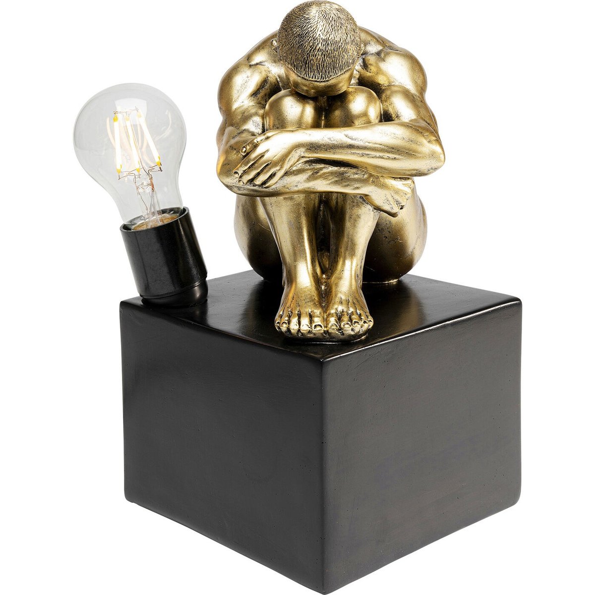 Lampe homme recroquevillé or, KARE DESIGN