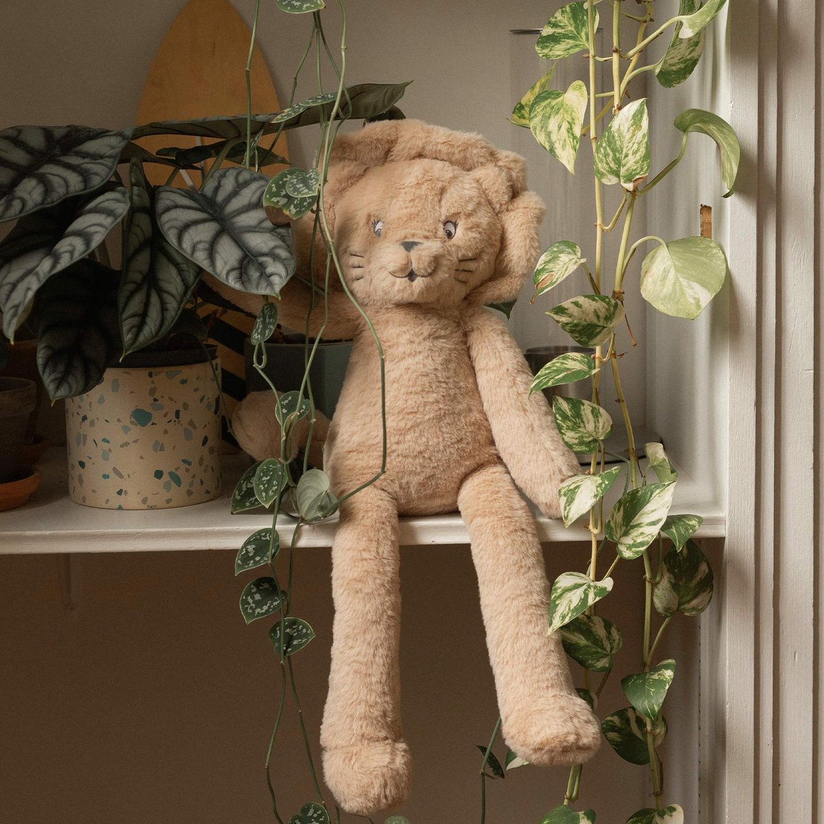 Grande peluche lion – Collection Tam Tam beige, TROIS KILOS SEPT