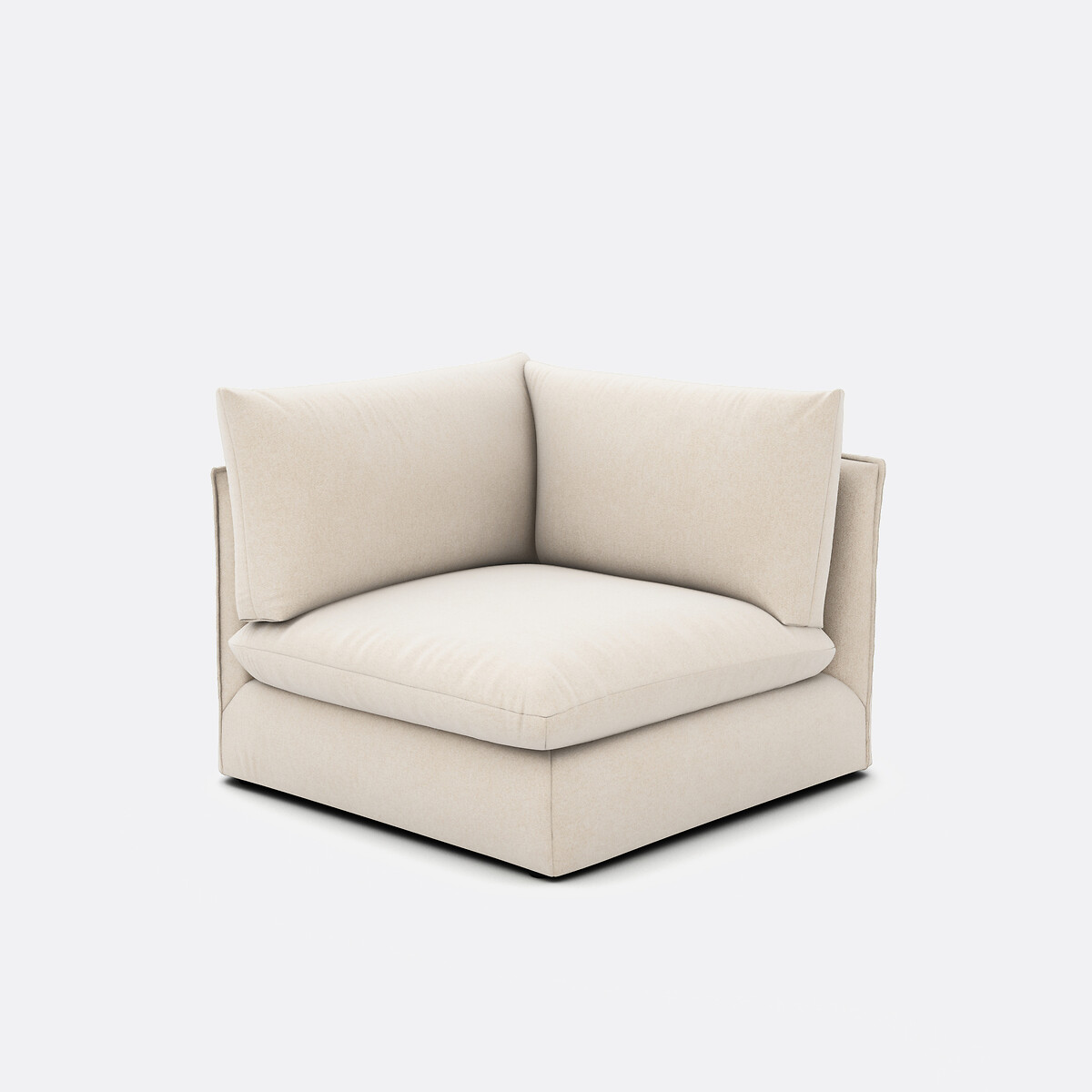 Élément d'angle pour canapé modulable, en polyester chiné, MALO ecru, LA REDOUTE INTERIEURS