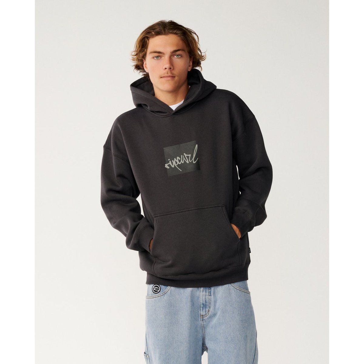 Sweat à capuche Rip Script ICON washed black, RIP CURL