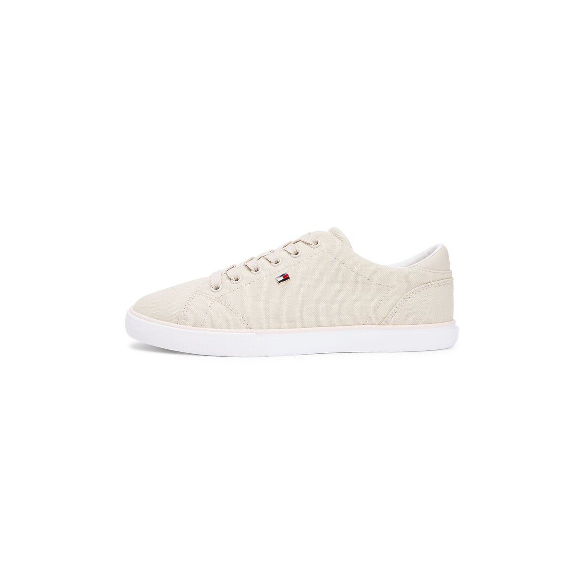 Canvas Vulcanised Trainers beige, TOMMY HILFIGER