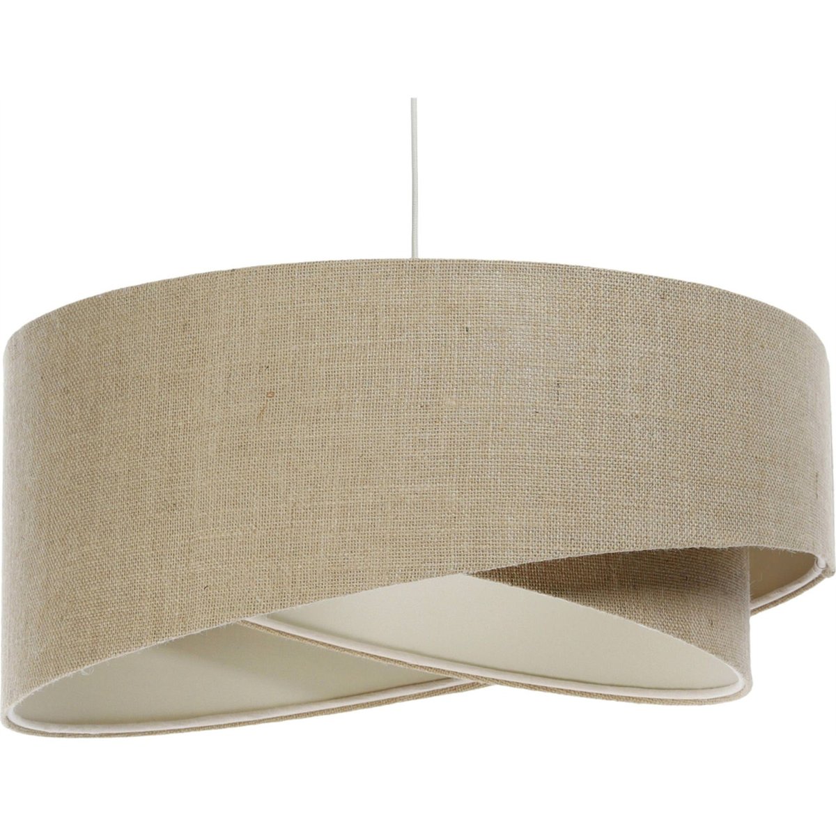 Suspension en corde ronde Boho beige chanvre naturel crème, BPS KONCEPT